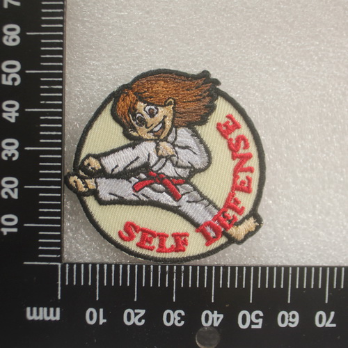 Embroidery YD03 Exquisite embroidery Cartoon Child Martial Arts Taekwondo Embroidery Back rubber cloth ironing 5CM