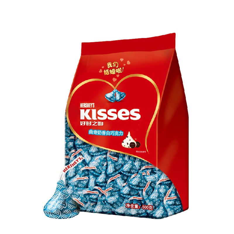 【天猫超市】HERSHEY’S/好时曲奇奶香白巧克力Kisses系列500g