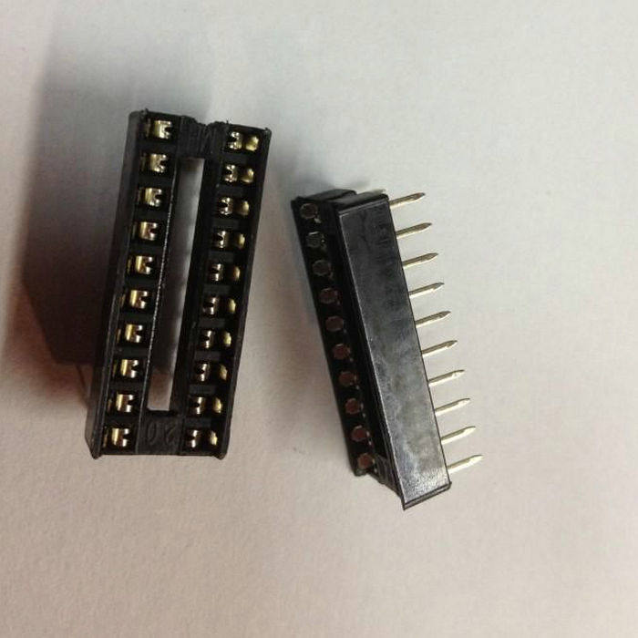 20P IC座 20PIN IC插座 底座 插槽 双面直插IC座