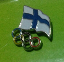 Olympic badge Finnish Olympic Committee badge Finnish NO five-ring badge
