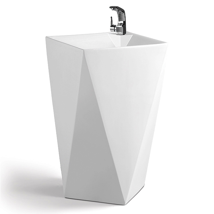 Nasrding ceramic Lieven body Diamond design upright basin washbasin washbasin washbasin washbasin Balcony Basin Bathroom basin