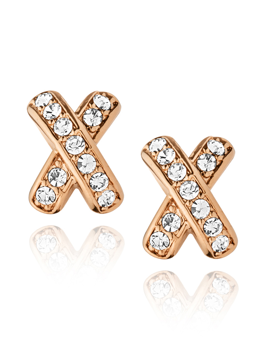 DYRBERG/KERN 玫瑰金新现代主义系列耳环