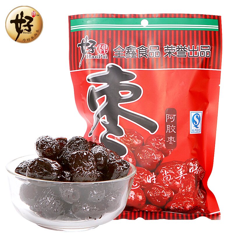 【天猫超市】好牌 无核阿胶枣238g 沧州特产枣 零食蜜枣蜜饯