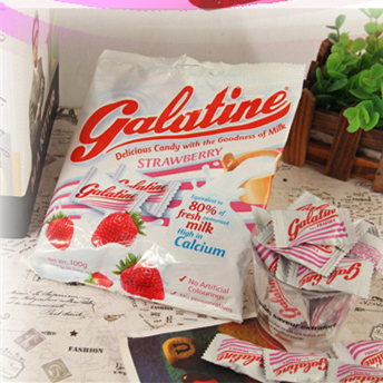 意大利进口奶片galatine佳乐定奶片儿童辅食宝宝零食草莓100g