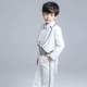 Trẻ em hai đầu tuxedo của cậu bé ăn mặc phù hợp với hoa cô gái trắng đen đàn piano hiệu suất ra phục vụ cậu bé máy chủ vest bé trai  Váy trẻ em