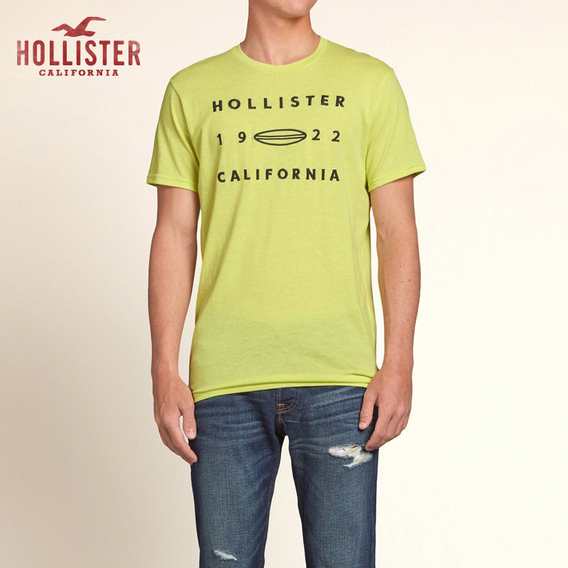 Hollister 标识贴花图案 T 恤 男 90018