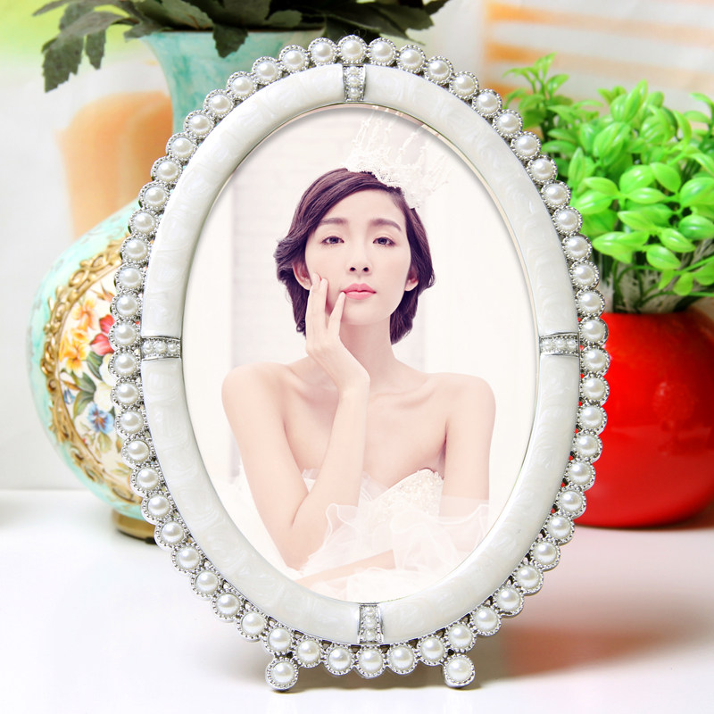 European Style Pearl Photo Frame Swing Table 5 7 Inch Wedding Gift Photo Gallery Wedding Celebration Creative Nordic Pendulum