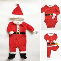 Carter Carters Santa suit men and womens split pure cotton Home Sleeping Clothes Baby Bag Fart