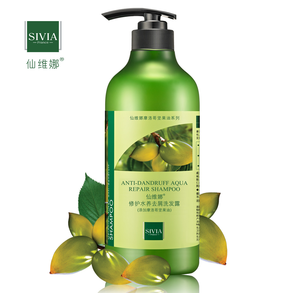 仙维娜无硅油修护水养去屑洗发水/露750ml 中干性发质防干枯分叉