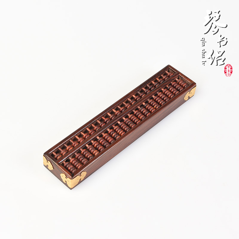 Red Wood Handicraft Swing Piece Solid Wood Abacus Red Acid Branches Wood Abacus Home Residence Ornaments For Qin Books Lovers