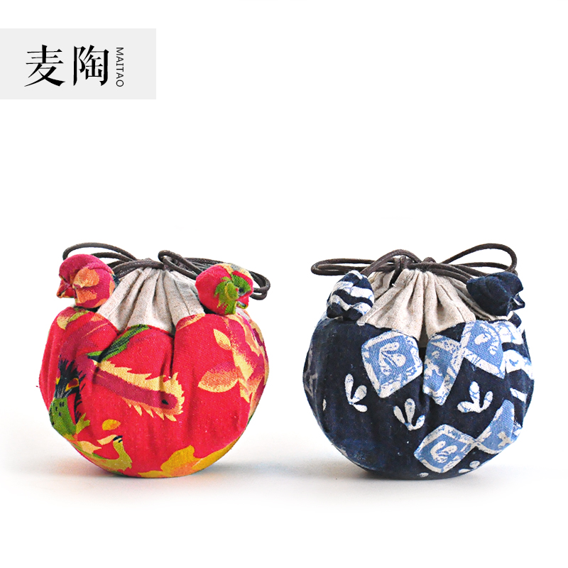 MaiTao Japanese kung fu tea set a pot of travel two cups of tea to crack cup teapot teacup portable receive bags