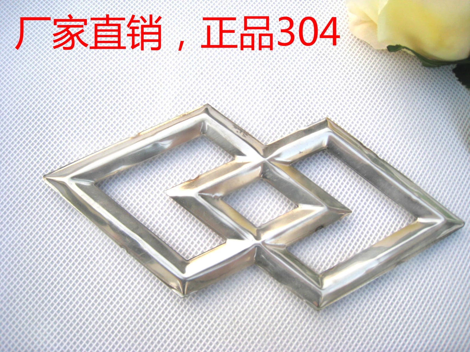 Stainless steel hexagonal double diamond flower Stainless steel door flower window grille accessories Embossed hardware accessories