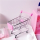 Cô gái Trái tim Sáng tạo Mini Hồng Giỏ hàng Giỏ thép không gỉ Lưu trữ hình ảnh Đạo cụ Trang trí máy tính để bàn Đồ chơi trang trí nhà Trang trí nội thất