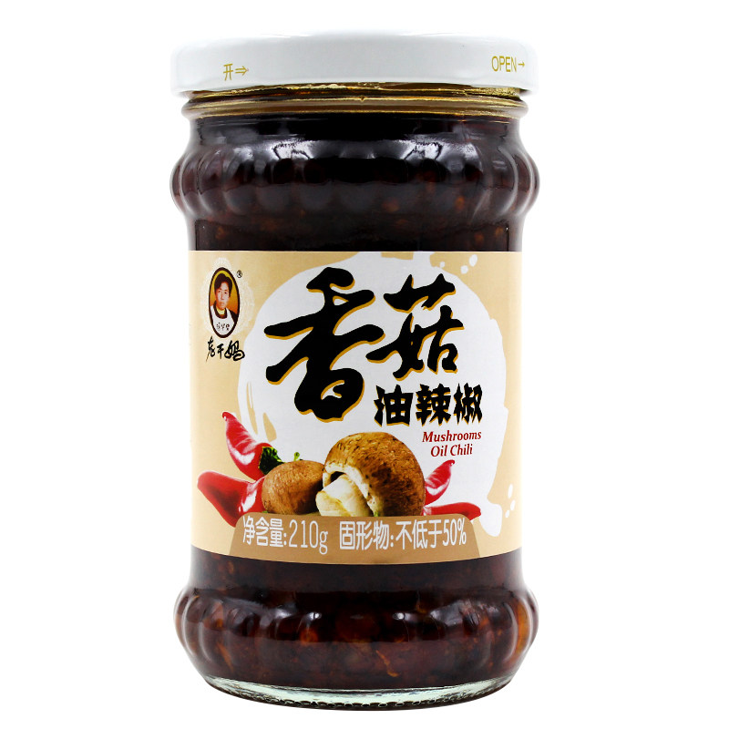 【天猫超市】老干妈 香菇油辣椒210g/瓶辣椒酱调料佐餐下饭菜○