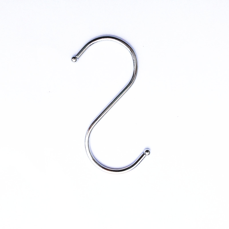 10pcs Extra Bold 4mm Large Metal S Hook Wardrobe Hook Stainless Steel Kitchen Hook S Buckle Open Hook