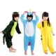 Khủng long trẻ em đồ ngủ Xiêm trai gái hoạt hình dịch vụ nhà động vật mùa thu và mùa đông flannel trong phiên bản nhà vệ sinh trẻ em lớn quần áo liền thân mùa hè Áo liền quần