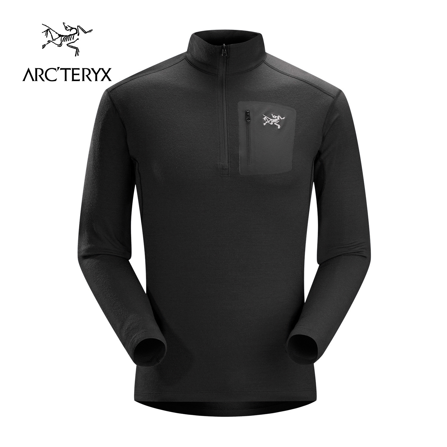 【2015秋冬新款】ARCTERYX/始祖鸟男款半拉链羊毛长袖内衣 12727