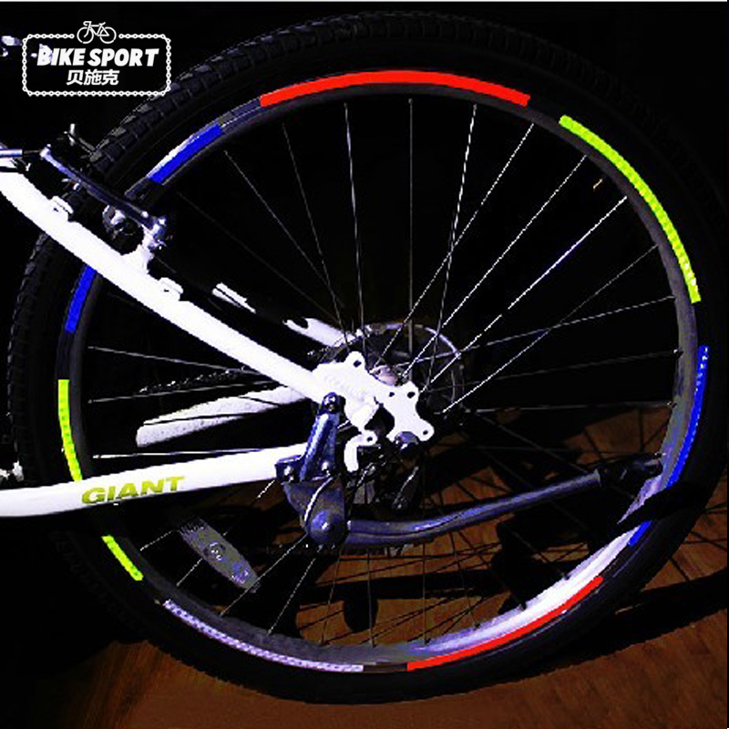 Bicycle reflective patch strip dead flying mountain bike tire sticker reflective strip bicycle accessories equipment