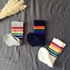 Missliu trẻ em cầu vồng trẻ em vớ cotton ống vớ nam và nữ chồng chất vớ vớ vớ vớ vớ thể thao vớ trẻ em cotton thoáng khí Vớ