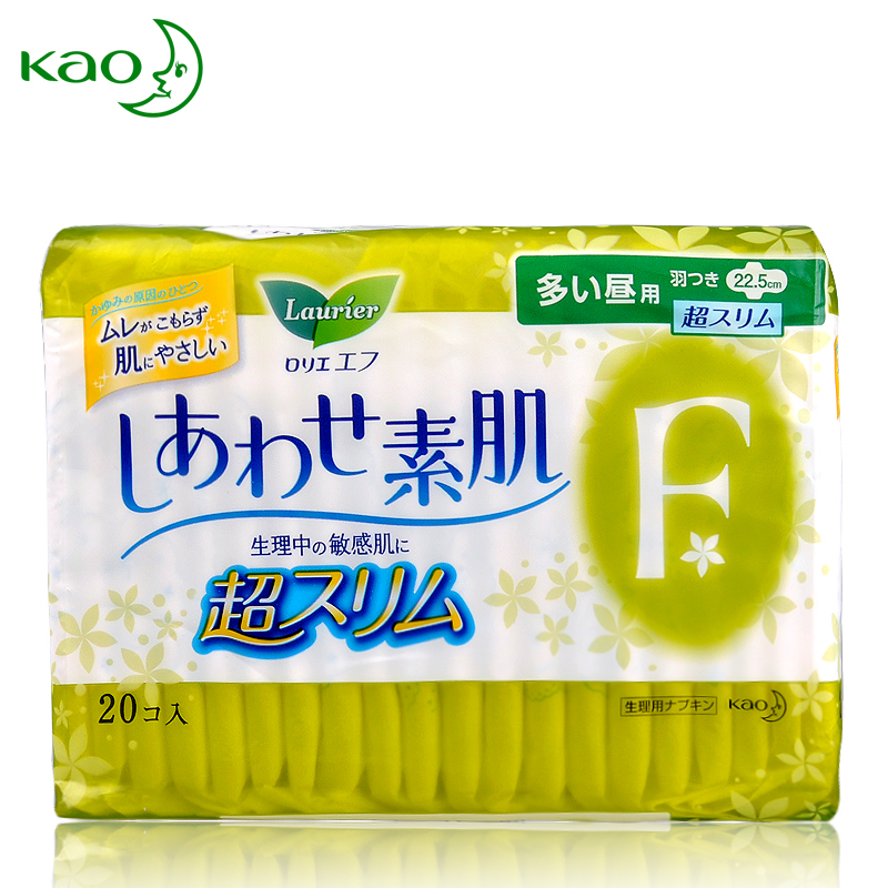 KAO/花王卫生巾 日本进口乐而雅F系列日用超薄无荧光225mmx20片