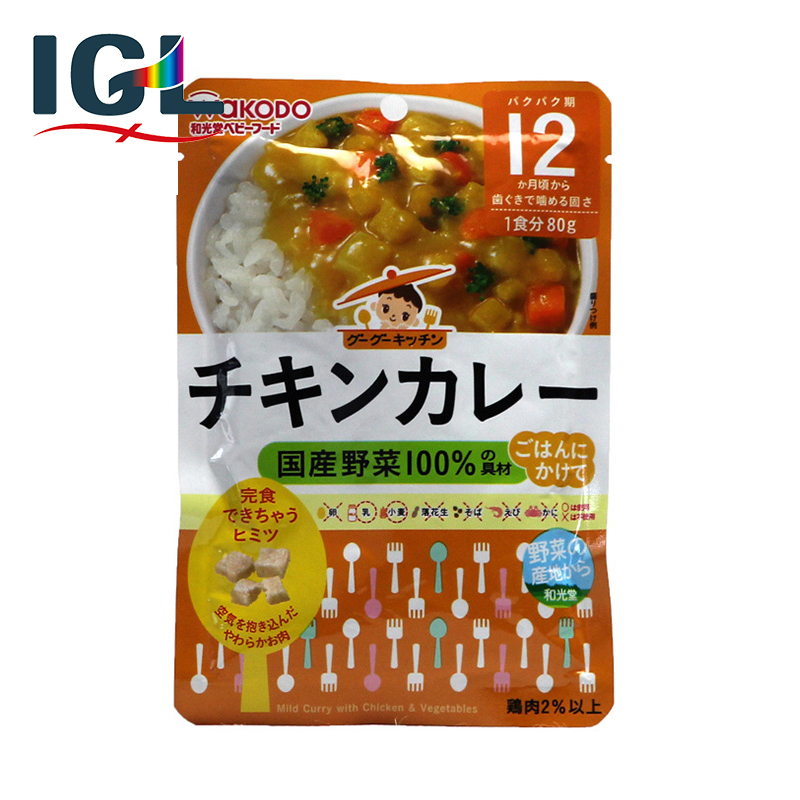 【直邮】wakodo/和光堂辅食咖哩鸡肉 12个月+