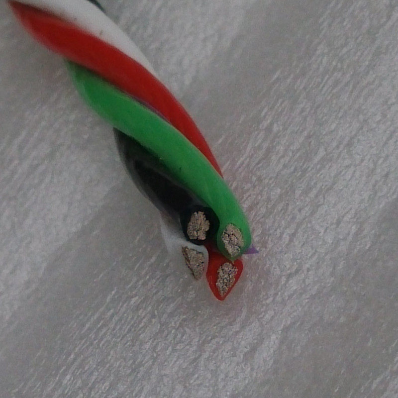 日本进口大电特氟龙镀锡线材4股合绞电源线机内连接线外径5.5MM
