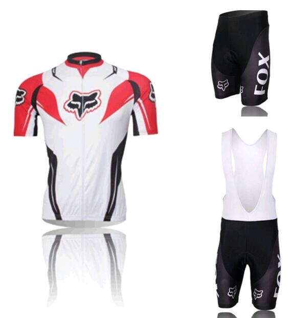 XS-4XL~2013 red fire fox head outdoor bicycle short-sleeved cycling suit suit for men and women with straps sportswear
