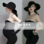 591 cho thuê phụ nữ mang thai ảnh quần áo chụp ảnh mang thai ảnh mặc quần áo mẹ tương lai ảnh studio mang thai váy đen shop đầm bầu hàn quốc