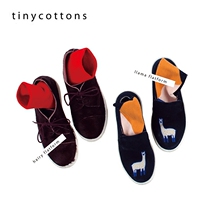 Tinycottons grass puree horses children genuine leather board shoes baby autumn and winter hair cortical lace sneakers