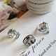 S925 sterling bạc ngón trỏ nhẫn nữ Nhật Bản và Hàn Quốc hipster cá tính sinh viên đơn giản mặt dây chuyền nhẫn quà tặng trang sức Hàn Quốc mẫu nhẫn nam đẹp Nhẫn
