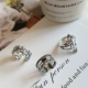 S925 sterling bạc ngón trỏ nhẫn nữ Nhật Bản và Hàn Quốc hipster cá tính sinh viên đơn giản mặt dây chuyền nhẫn quà tặng trang sức Hàn Quốc nhẫn cưới đẹp Nhẫn