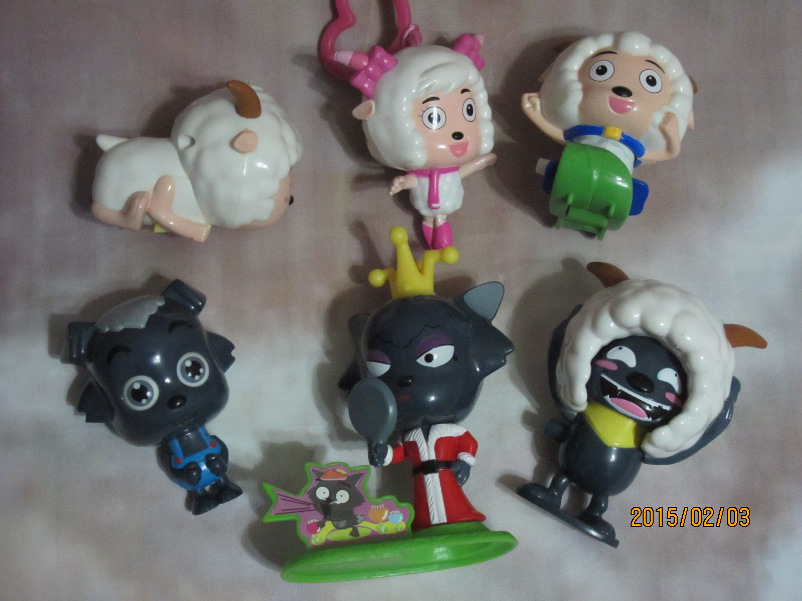 Kenderky KFC Toys 2010 Joy Goat and Grey Wolf 2 Second Generation Full 6 Secondhand Second Hand