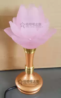 Lotus Lantern Buddha Hall Lantern Alloy Colorful New Glazed Pink Flower Crystal Lamp LED7031 Long Lights Lotus Lantern
