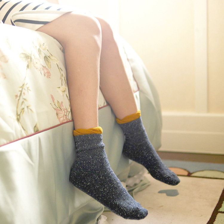 6 Double Autumn Winter New Pint Day Ensemble Literary and Art Wind Lace Women Socks Rough-in-cylinder Bubble Socks Short Boots partner