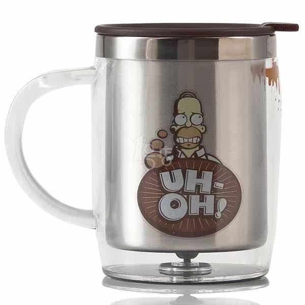 膳魔师出品-艾蒙多Simpsons不锈钢内胆双层水杯 带盖450ml不锈钢