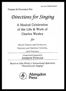 【预售】Directions for Singing - Timpani and Percussion:
