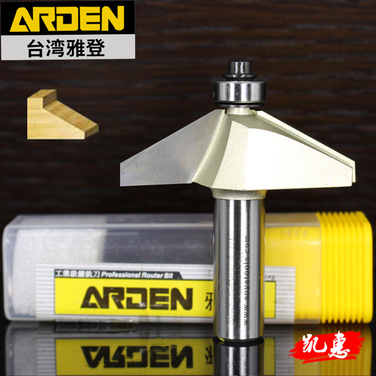 Taiwan Yaden woodworking electric wood milling edge milling cutter with 25 degrees 30 ° 30 ° milling hypotenuse surface chamfered slope Horse nose wire knife