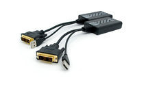 DVI-D to multi-mode 2-core fiber mini DVI optical transceiver 3G LC uncompressed DVI fiber extender