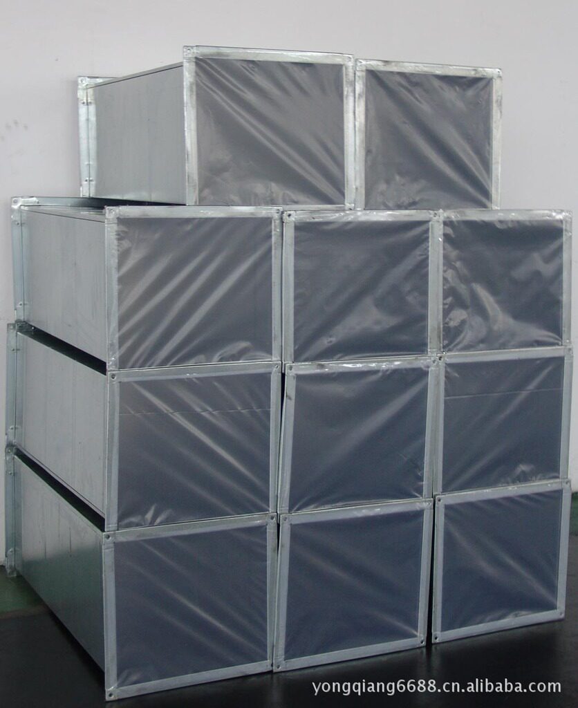 Galvanized common plate wind pipe conplate flange wind pipe white sheet iron wind pipe fire pipe coil pipe production installation