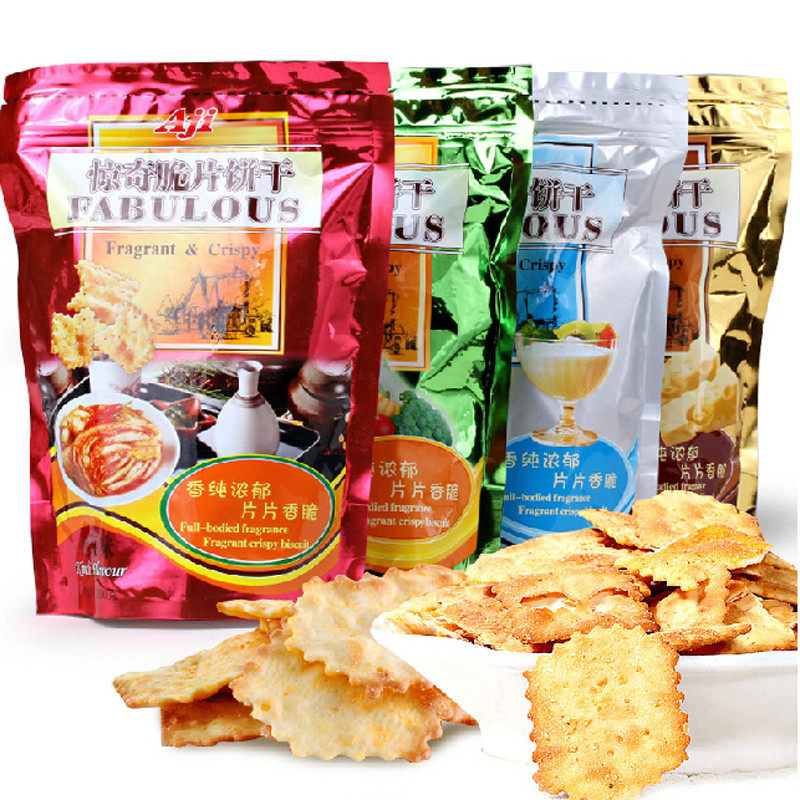 【天猫超市】Aji美味惊奇饼起士/洋葱/蔬菜/泡菜味 4包组合装$