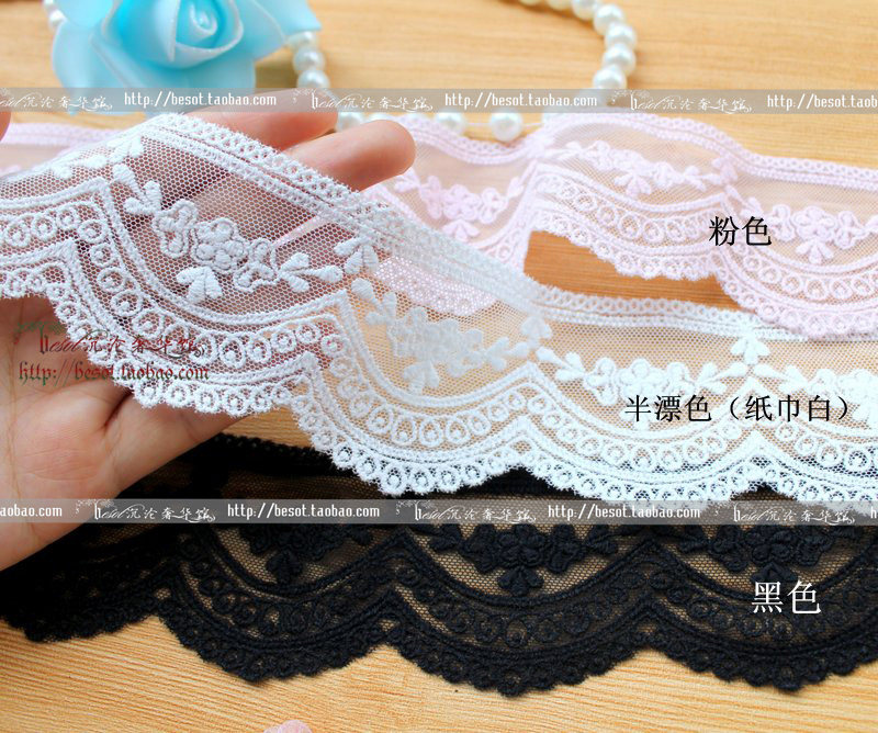 DIY handmade width 5 5cm lolita clothing dress doll clothing accessories cuffs neckline cotton lace lace