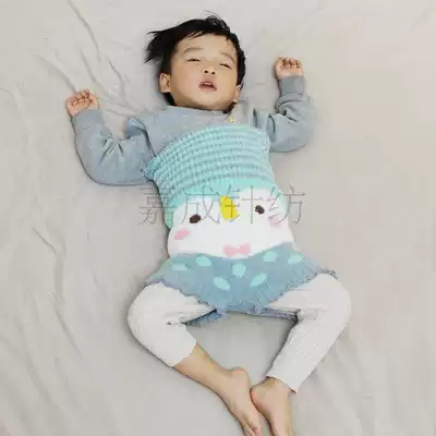 Double layer thick belly shorts children's warm pants high waist chest pants baby umbilical cord Penguin warm belly pants Spring