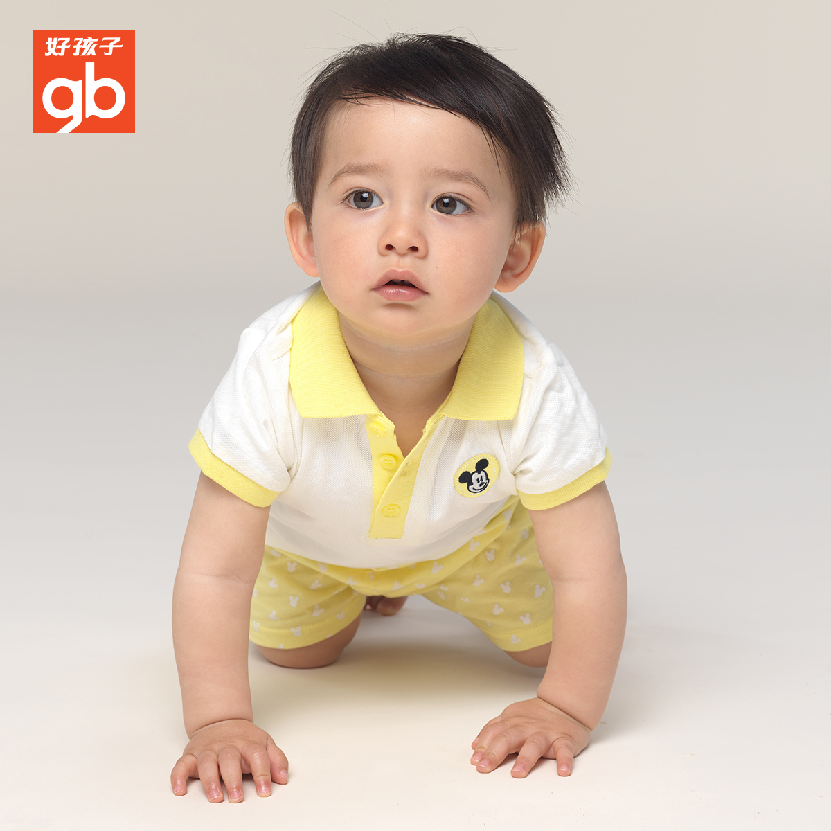 好孩子童装迪士尼polo儿童T恤短裤套装夏男童纯棉潮短袖夏季套装