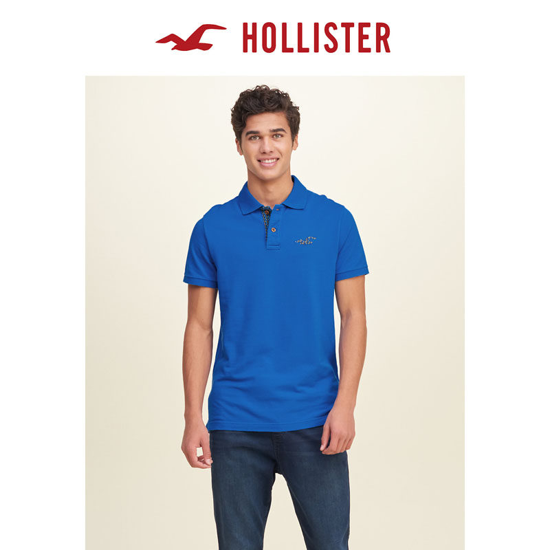 Hollister 标识图样紧身 Polo 衫 男 115936