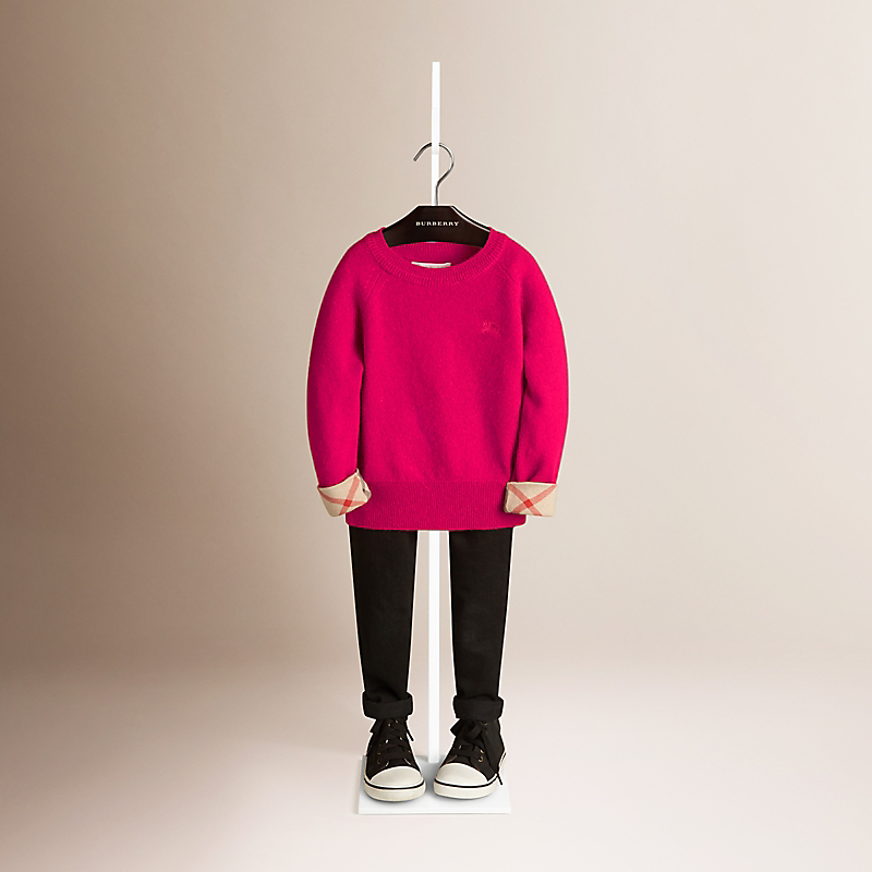 Burberry博柏利 格纹袖口羊绒衫 39979461