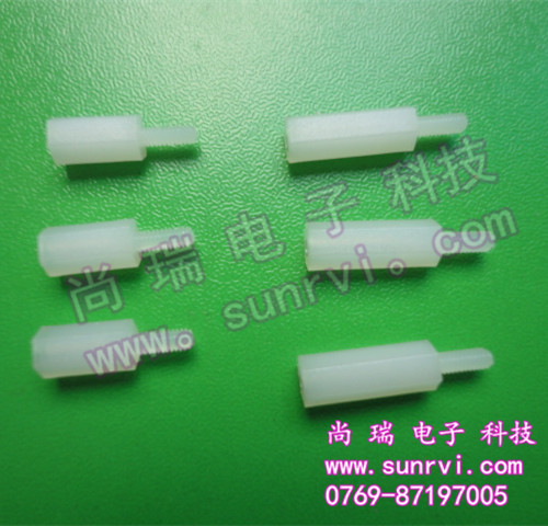 M3 * 18 6MM hexagonal isolation column external thread nylon six rhombus HTS-318PC plate isolation column second kill