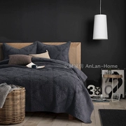 Bông phong cách Mỹ mật độ cao dệt máy tính thêu quilting màu rắn là mùa hè mát mẻ điều hòa không khí tấm trải giường ba mảnh
