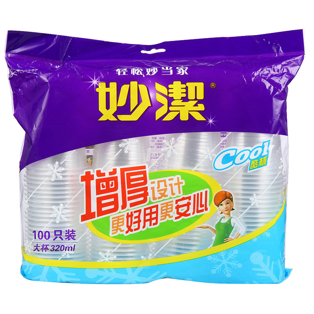 妙洁COOL酷杯320ml 100只装