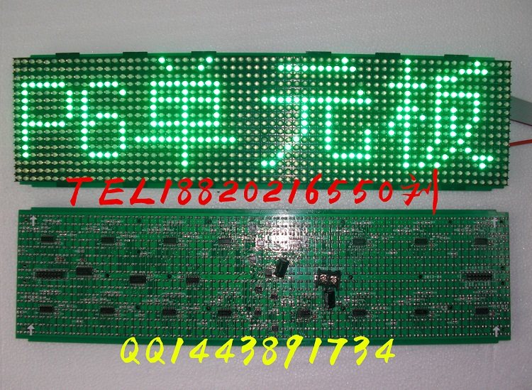 Green-semi-outdoor p6 unit board (green car LED billboard light-led car screen module) 64x16 points