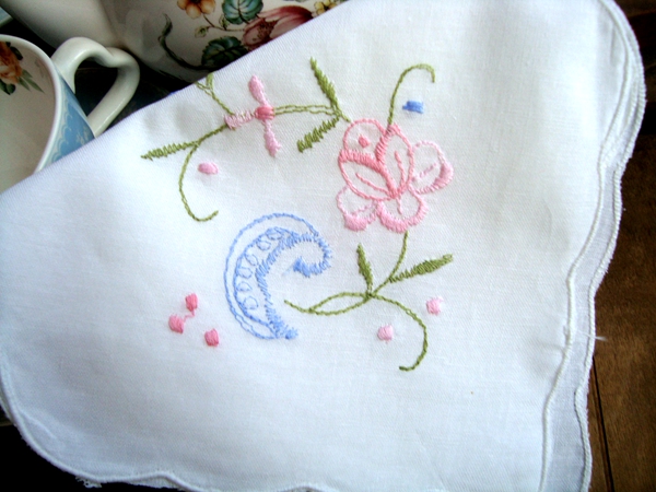 Style Princess foreign trade cotton embroidery retro multi-purpose pad towel handkerchief small cover towel solo dance under the moon 12 pieces
